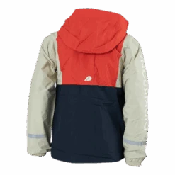 DIDRIKSONS Block Kids Jacket Blue/Red -Sportamore 09428 22 003