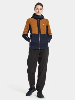 DIDRIKSONS Vestes De Mi-saison Veste Mi-saison Annema Femme Bleu Marine / Caramel -Sportamore 120d58e2958682404abab8e734dd34cc