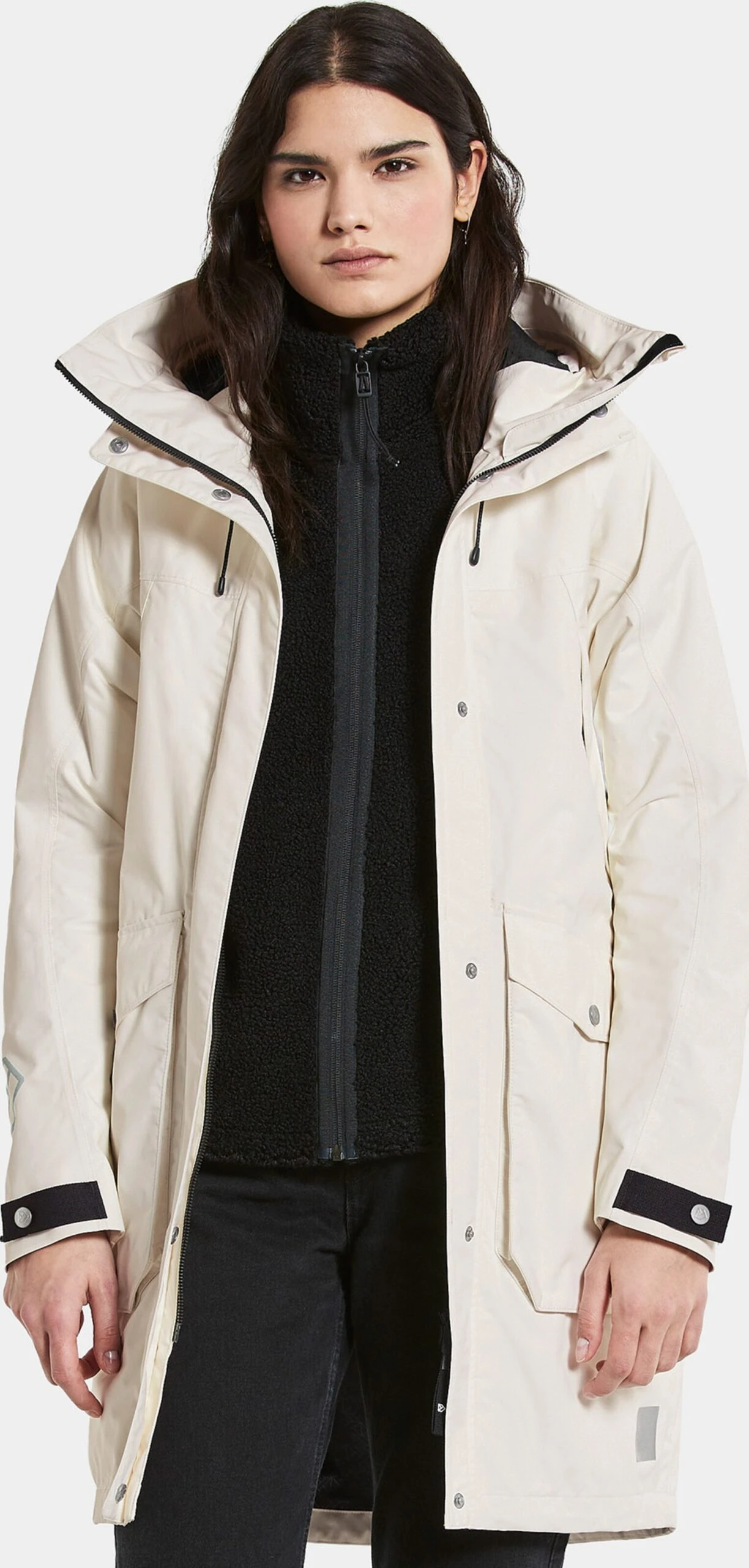 DIDRIKSONS Manteaux De Mi-saison Manteau Mi-saison Thelma Femme Blanc 5 DIDRIKSONS Manteaux De Mi-saison Manteau Mi-saison Thelma Femme Blanc – Image 3