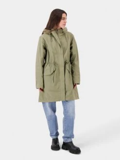 DIDRIKSONS Parkas Parka Mi-saison HELEN Femme Vert -Sportamore 644c0031edc346cfc36842d965a64b18