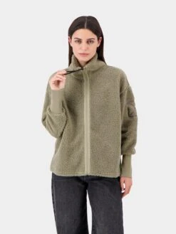 DIDRIKSONS Vestes Dextérieur Veste En Polaire ALEXA Femme Vert -Sportamore 69f978b449bad1756a6e168ec83f76f8