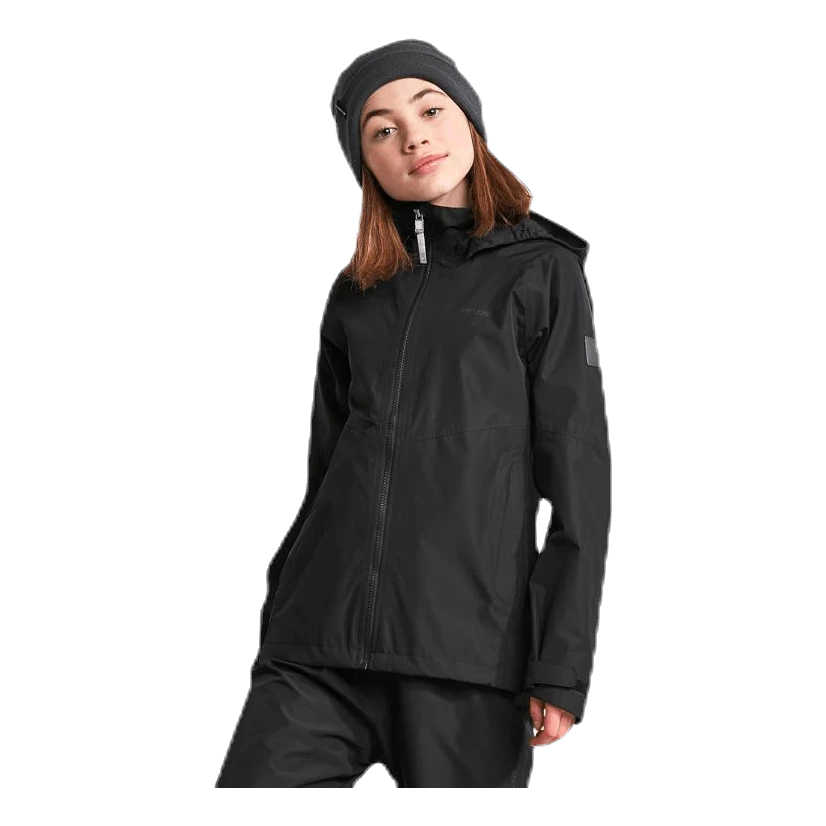 DIDRIKSONS Tera Girls Rain Jacket Black 4 DIDRIKSONS Tera Girls Rain Jacket Black – Image 2
