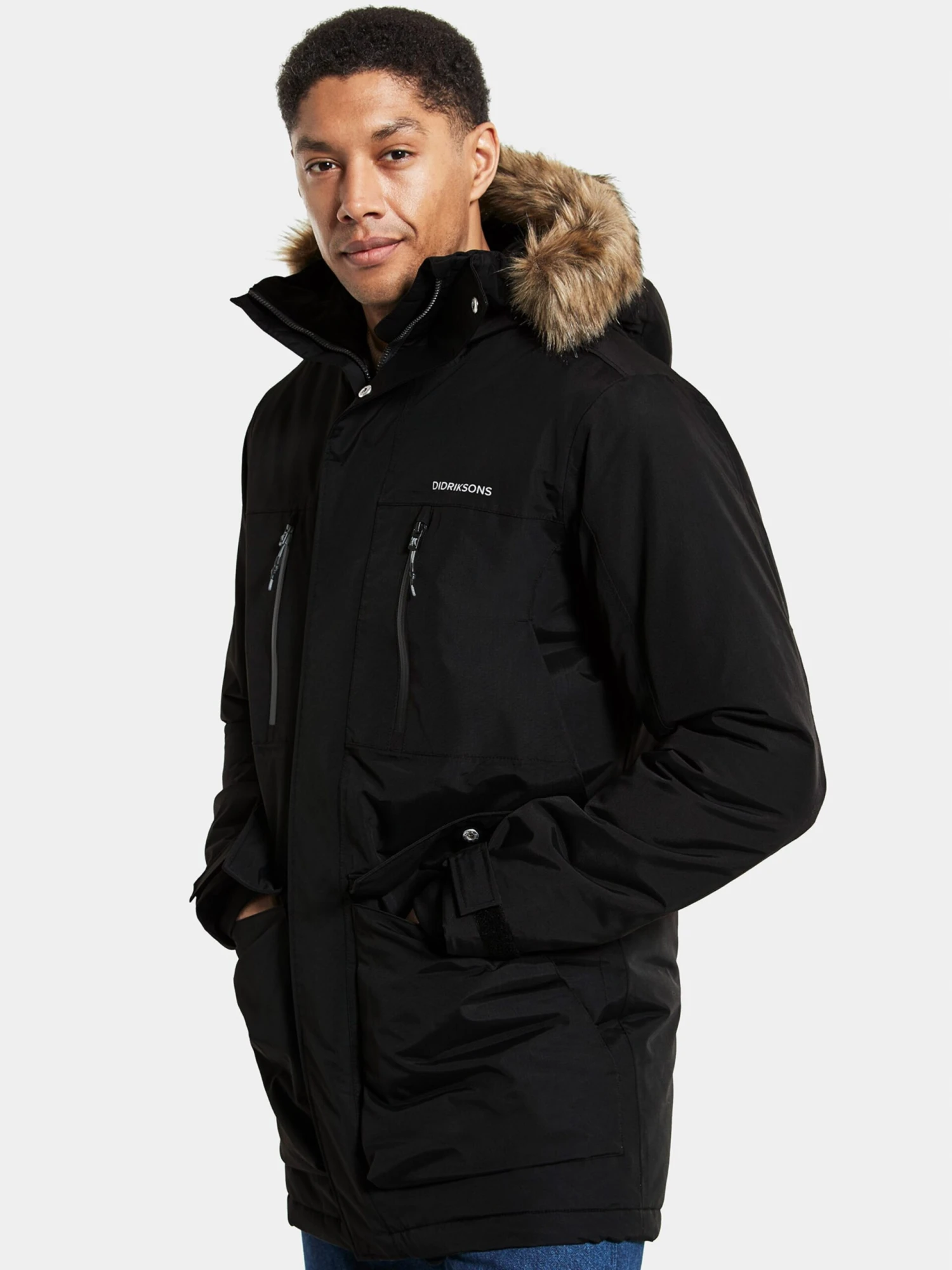 DIDRIKSONS Vestes De Mi-saison Parka Mi-saison Fredrik Homme Noir 5 DIDRIKSONS Vestes De Mi-saison Parka Mi-saison Fredrik Homme Noir – Image 3