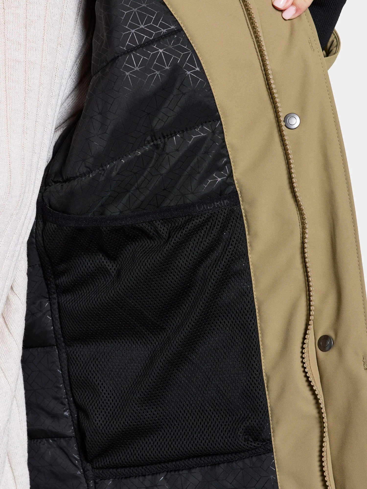 DIDRIKSONS Vestes Thermiques Et En Doudoune Veste Outdoor ERIKA Femme Beige Foncé 8 DIDRIKSONS Vestes Thermiques Et En Doudoune Veste Outdoor ERIKA Femme Beige Foncé – Image 6