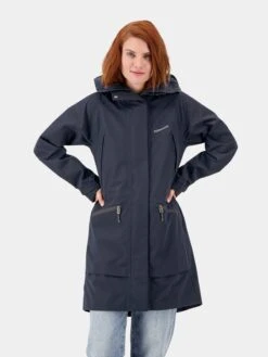 DIDRIKSONS Parkas Parka Mi-saison ILMA Femme Bleu Foncé -Sportamore d81043e859899e5b7586ca6f44721125