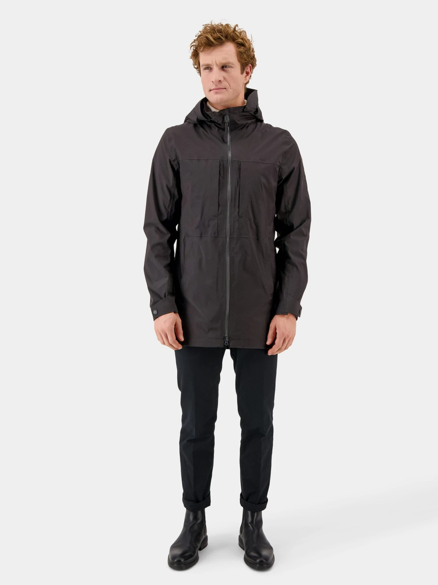 DIDRIKSONS Vestes De Mi-saison Parka Mi-saison HERMAN Homme Noir 6 DIDRIKSONS Vestes De Mi-saison Parka Mi-saison HERMAN Homme Noir – Image 4